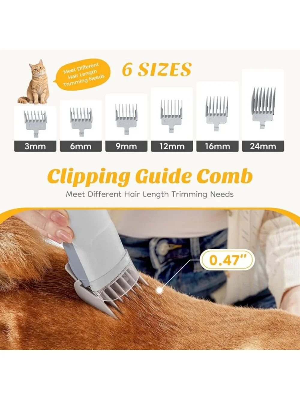 Pet Grooming Vacuum Kit for Cats & Dogs, 2.5L Dust Cup, Hair Removal Tool